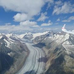 Flugwegposition um 12:41:56: Aufgenommen in der Nähe von Goms, Schweiz in 3739 Meter